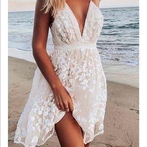 Roskiki white lace dress